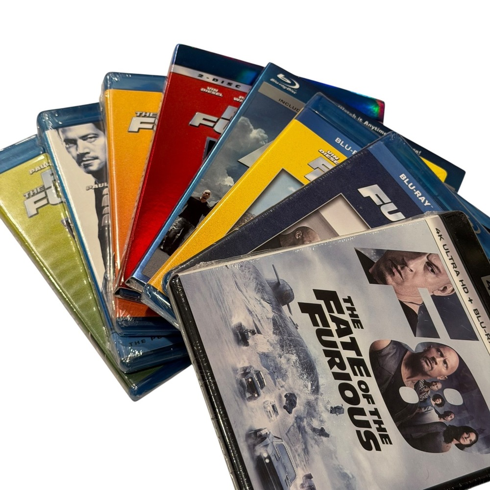 Fast & Furious 8-Movie Collection 4K‎ UHD Blu-ray Set 1-8 New Sealed